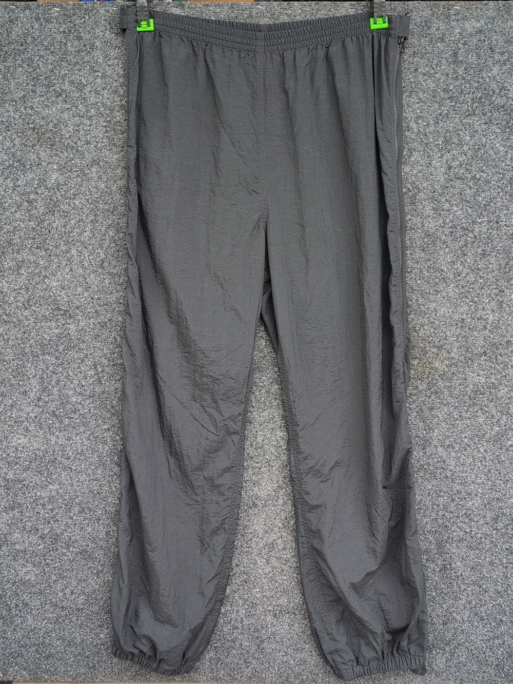 Helly Hansen Tech Pants Large Black Waterproof Packable Rain Wind Full Leg Zip